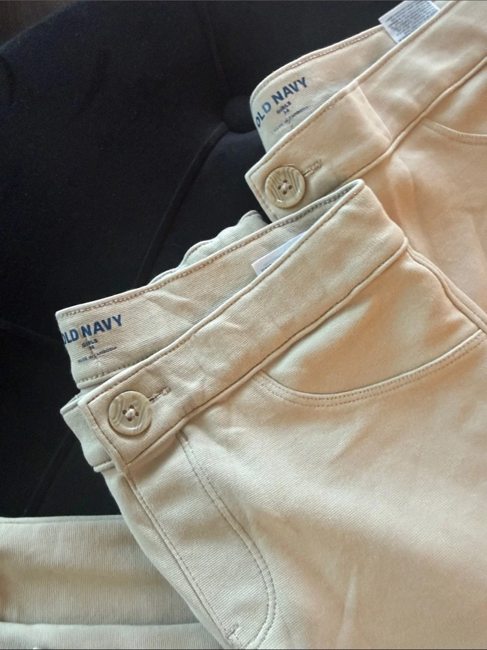 Old Navy Girls' Beige Pull-On Jeggings